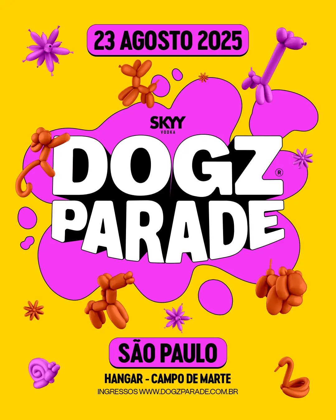 [DESCONTO] Dogz Parade São Paulo | Hangar Campo de Marte | 23/08