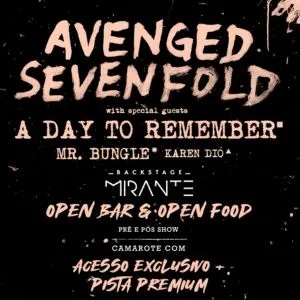 [DESCONTO] Avenged Sevenfold – Life Is but a Dream | Backstage Mirante – Allianz Parque | 04/10/2025