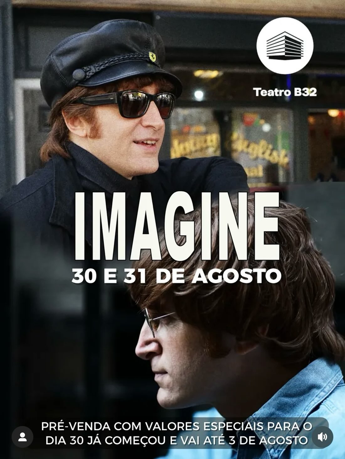 [DESCONTO] Imagine – O Musical Tributo a John Lennon | Teatro B32 | 30/08/2025