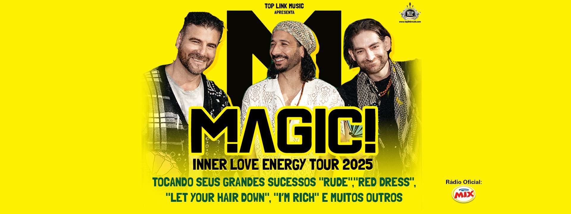[DESCONTO] MAGIC! | Tokio Marine Hall | 02/08/2025