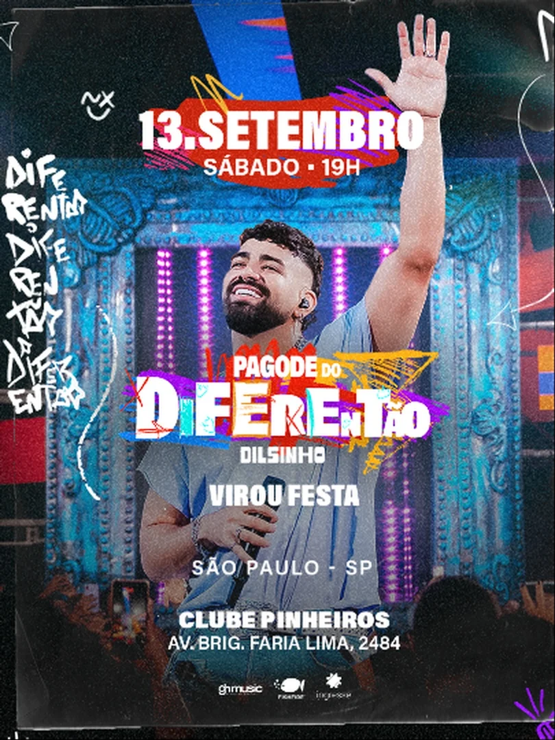 [DESCONTO] Pagode do Diferentão | Clube Pinheiros | 13/09/2025
