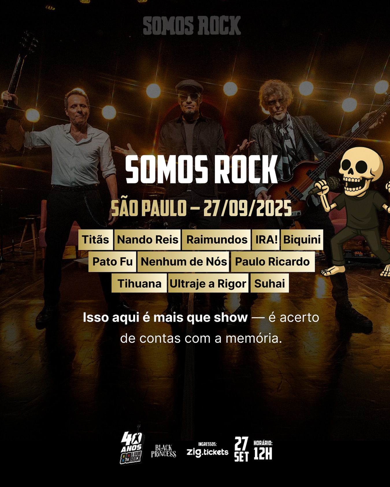 [DESCONTO] Somos Rock 2025 | Parque Villa-Lobos | 27/09/2025