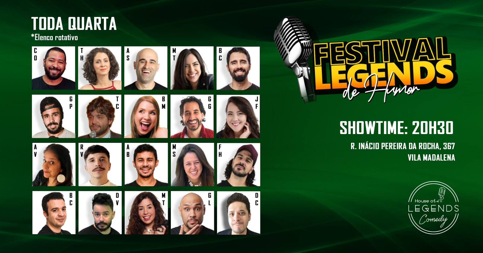 [CORTESIA] Festival Legends de Humor | House of Legends Comedy | 27/08/2025