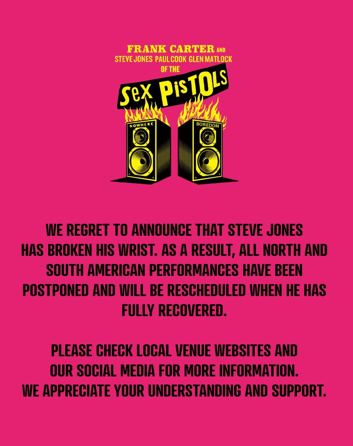 Sex Pistols cancela show no The Town; saiba quem substituirá