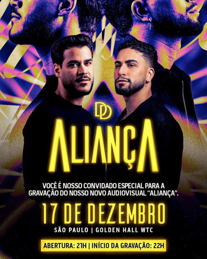 [LISTA VIP] Danilo & Davi – DVD Aliança | Golden Hall WTC | 17/12/2025