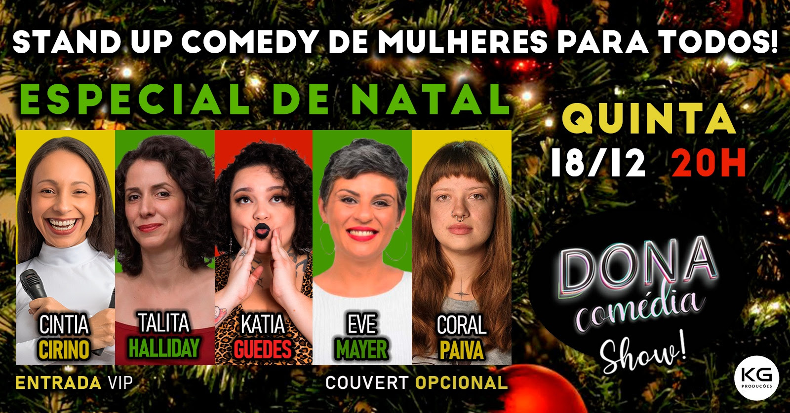 [CORTESIA] Dona Comédia Show – Especial de Natal | Violeta Comedy Bar | 18/12/2025