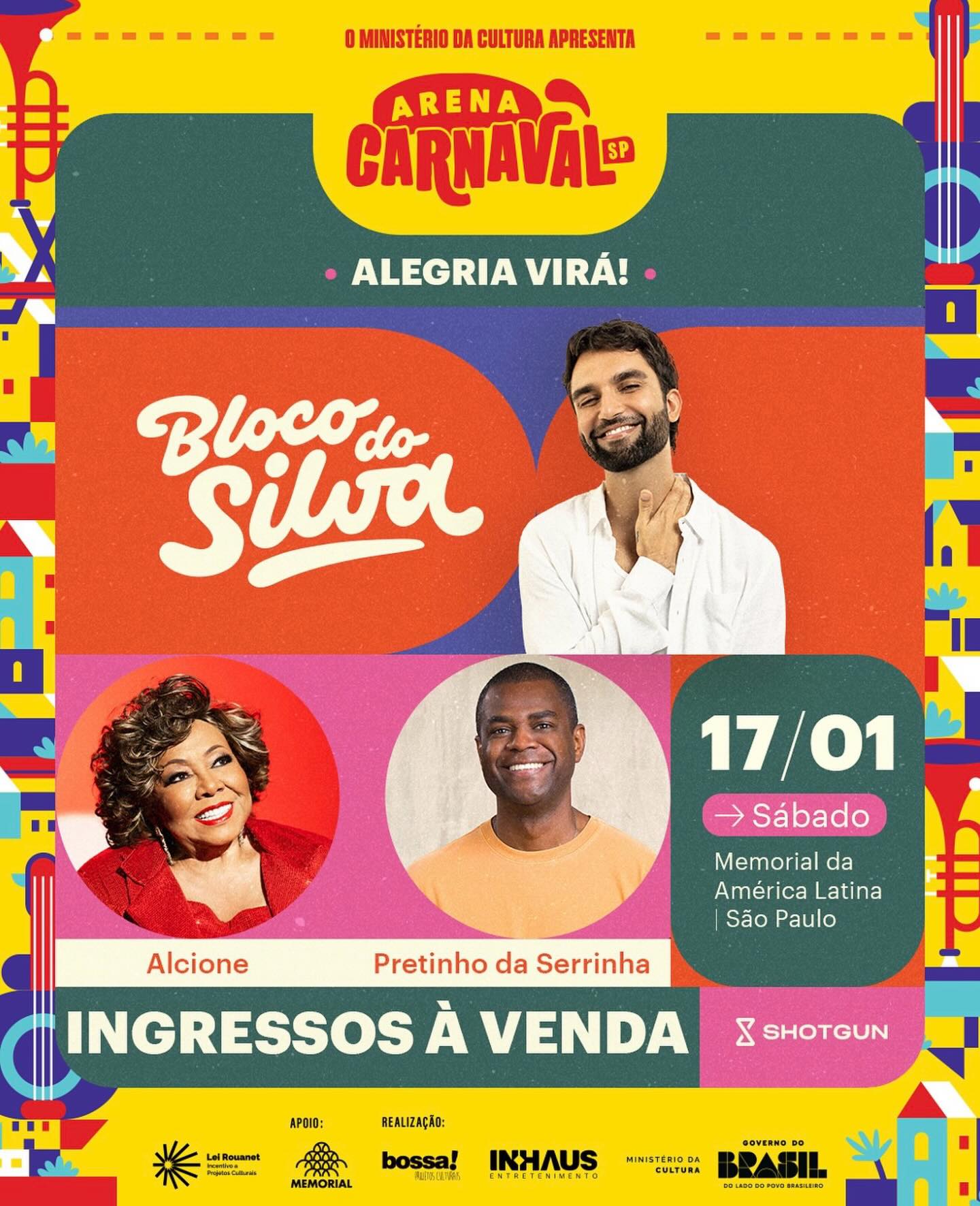[LISTA VIP] Bloco do Silva | Memorial da América Latina | 17/01/2026