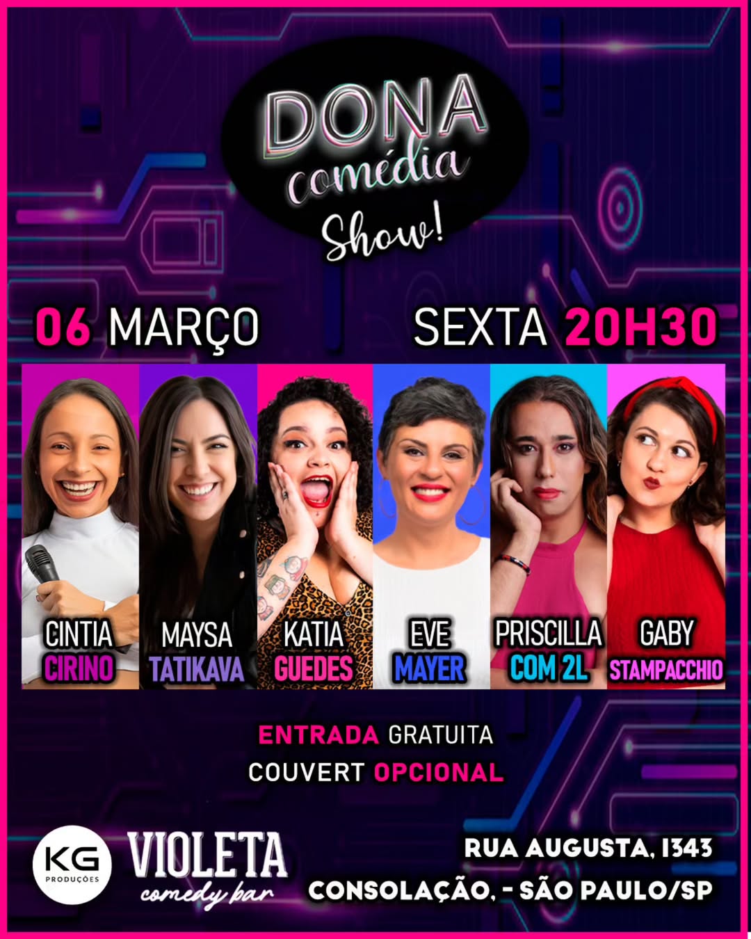 [CORTESIA] Dona Comédia Show | Violeta Comedy Bar | 06/03/2026
