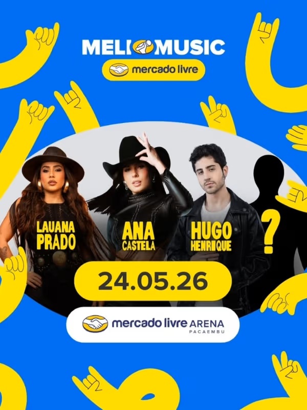 [DESCONTO] Meli Music | Mercado Livre Arena Pacaembu | 24/05/2026