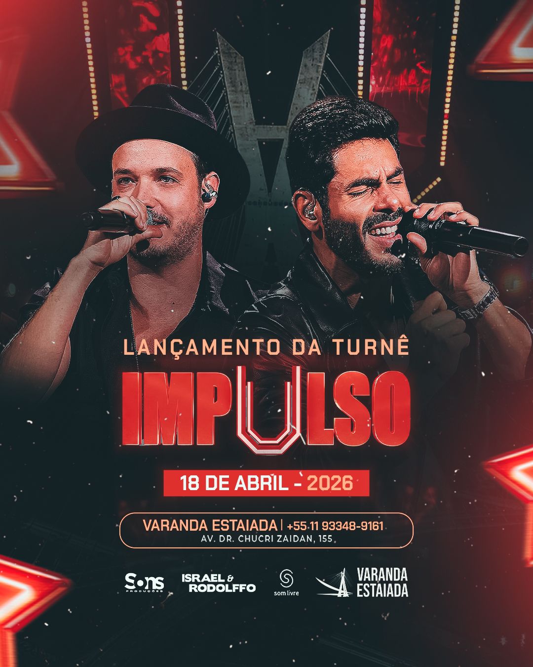 [LISTA VIP] Israel & Rodolffo | Varanda Estaiada | 18/04/2026