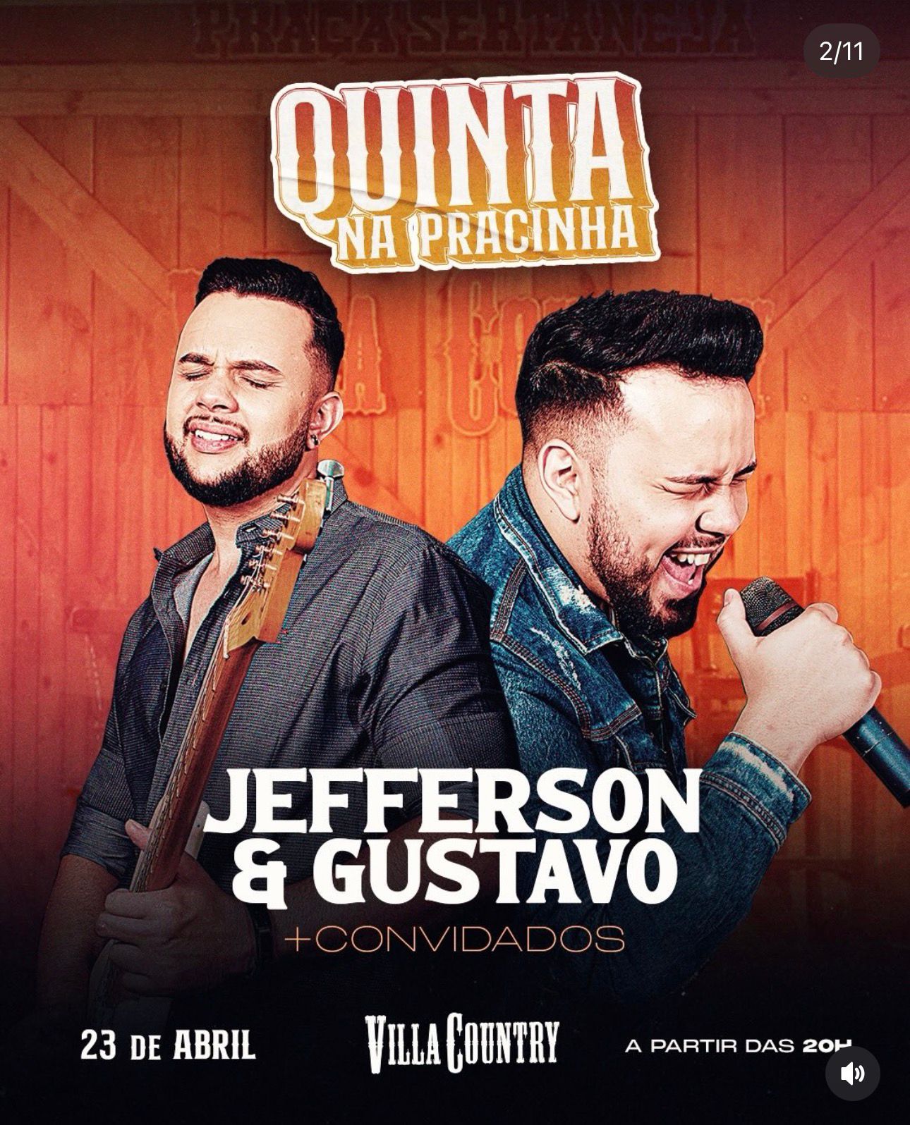 [LISTA VIP] Quinta na Pracinha | Villa Country | 23/04/2026
