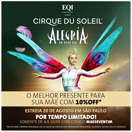 [DESCONTO] Alegría | Parque Villa-Lobos | 20/08/2026 a 08/11/2026