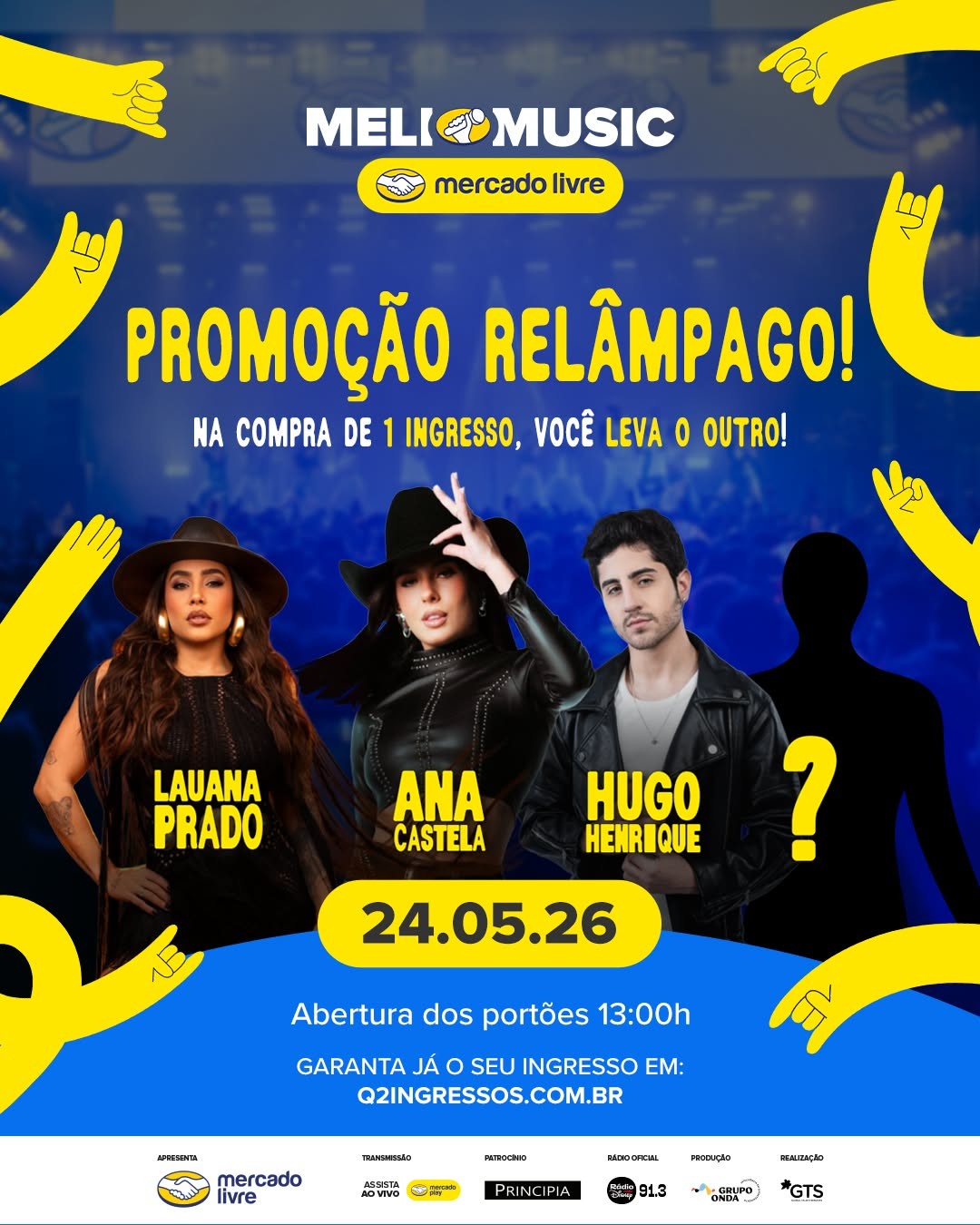 [PROMOÇÃO] Meli Music | Mercado Livre Arena Pacaembu | 24/05/2026