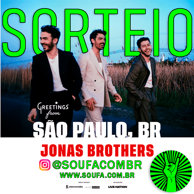 [SORTEIO] Jonas Brothers | Allianz Parque | 13/05/2026