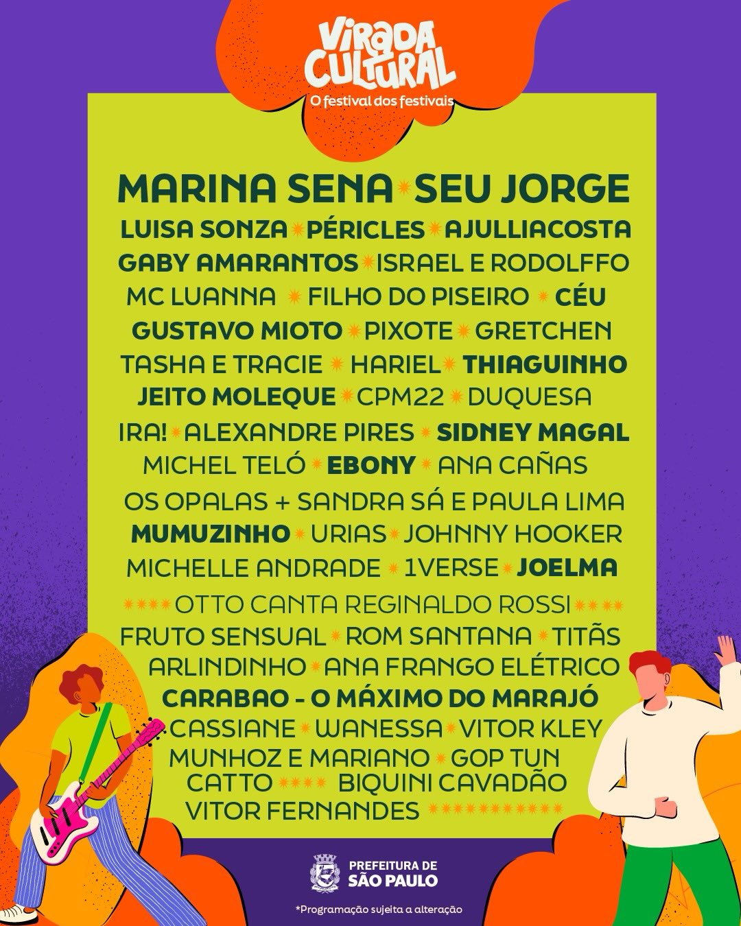 [GRÁTIS] Virada Cultural 2026 | São Paulo | 23 e 24/05/2026