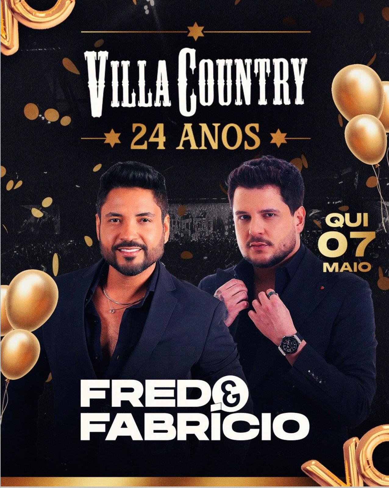 [LISTA VIP] Fred & Fabrício | Villa Country | 07/05/2026