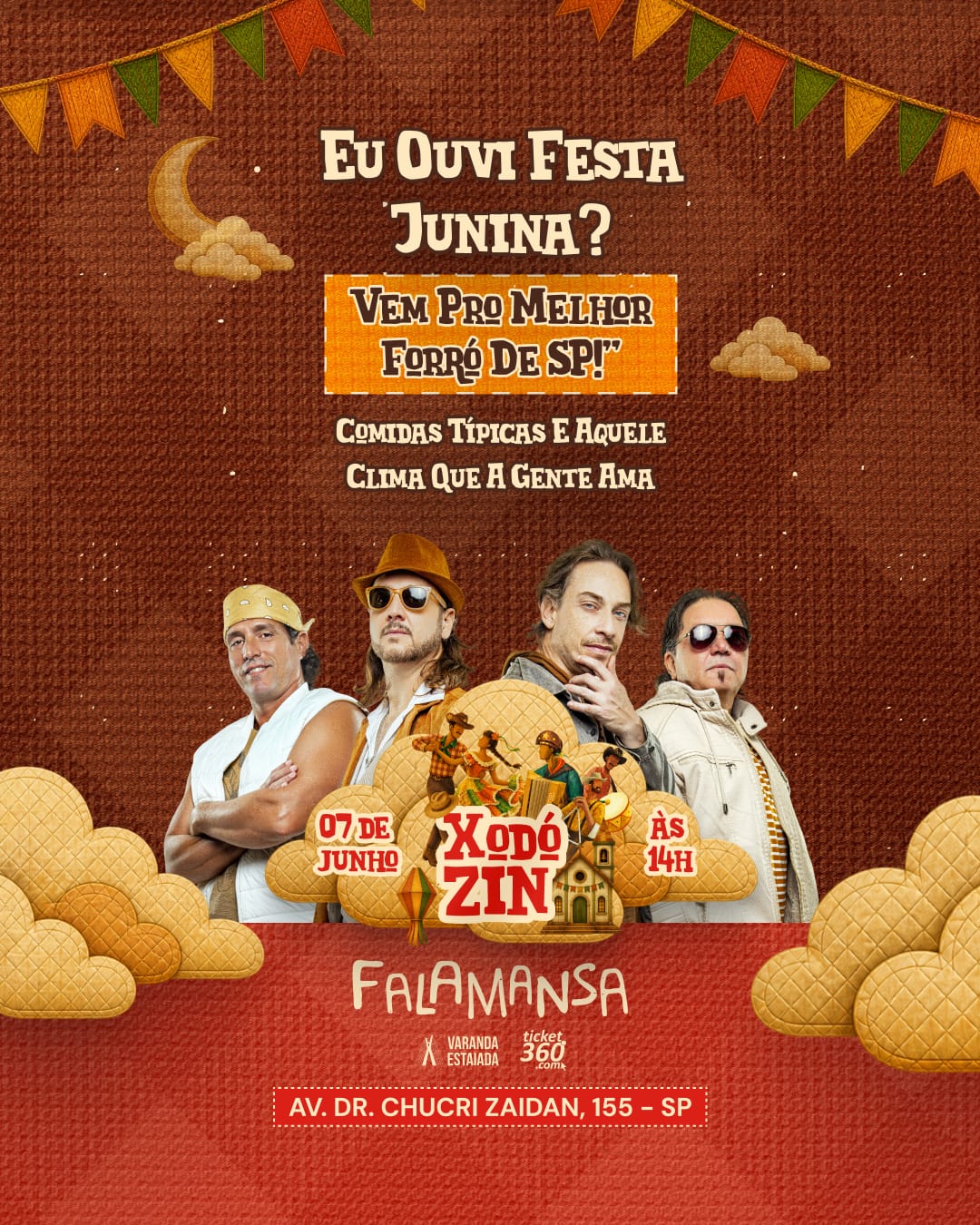 [LISTA VIP] Falamansa | Varanda Estaiada | 07/06/2026