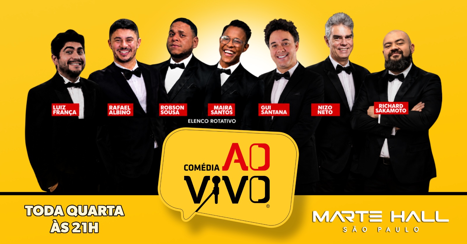 [CORTESIA] Comédia Ao Vivo | Marte Hall | 01/07/2026