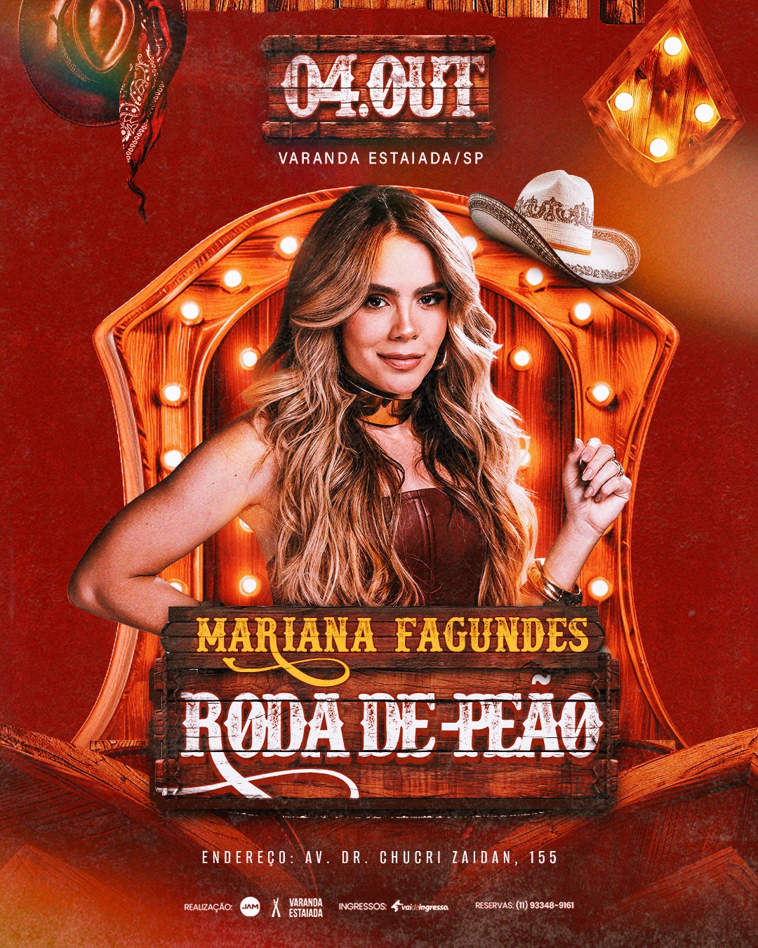 [LISTA VIP] Mariana Fagundes | Varanda Estaiada | 04/10/2026